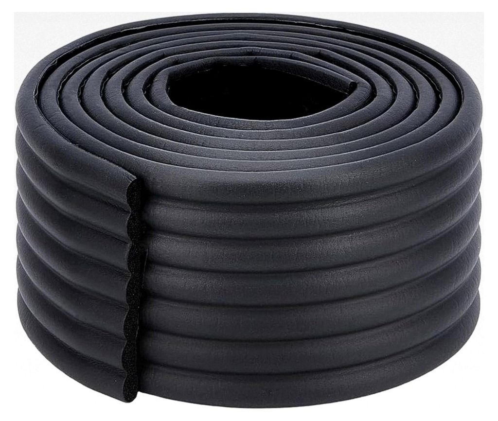 2 m Schwarze Leiterpolster für Etagenbetten, 80 mm Breite, Antikollisionsstreifen, selbstklebende Polsterung, Traktionsstufen, Eckenschutz mit Kle...