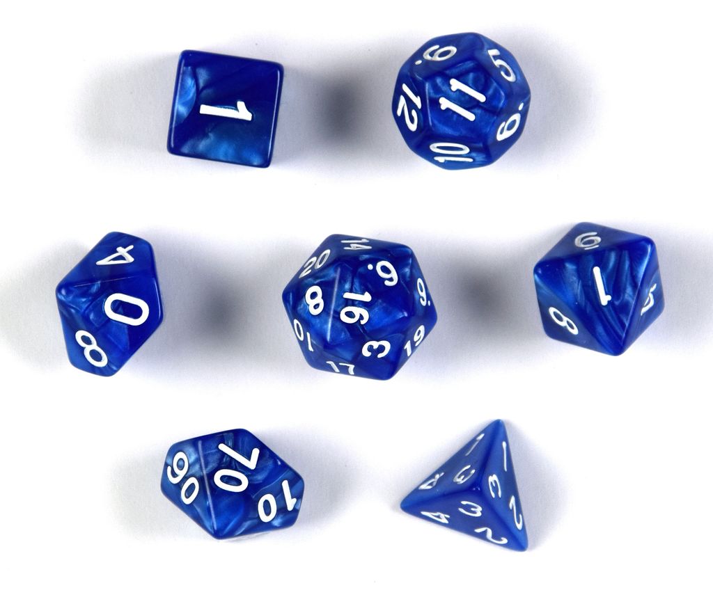 shibby 7 polyedrische Würfel für Rollen- und Tabletopspiele Produktbild 