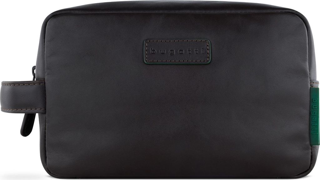 bugatti Leder Kulturbeutel Clark Washbag Darkbrown dunkelbraun