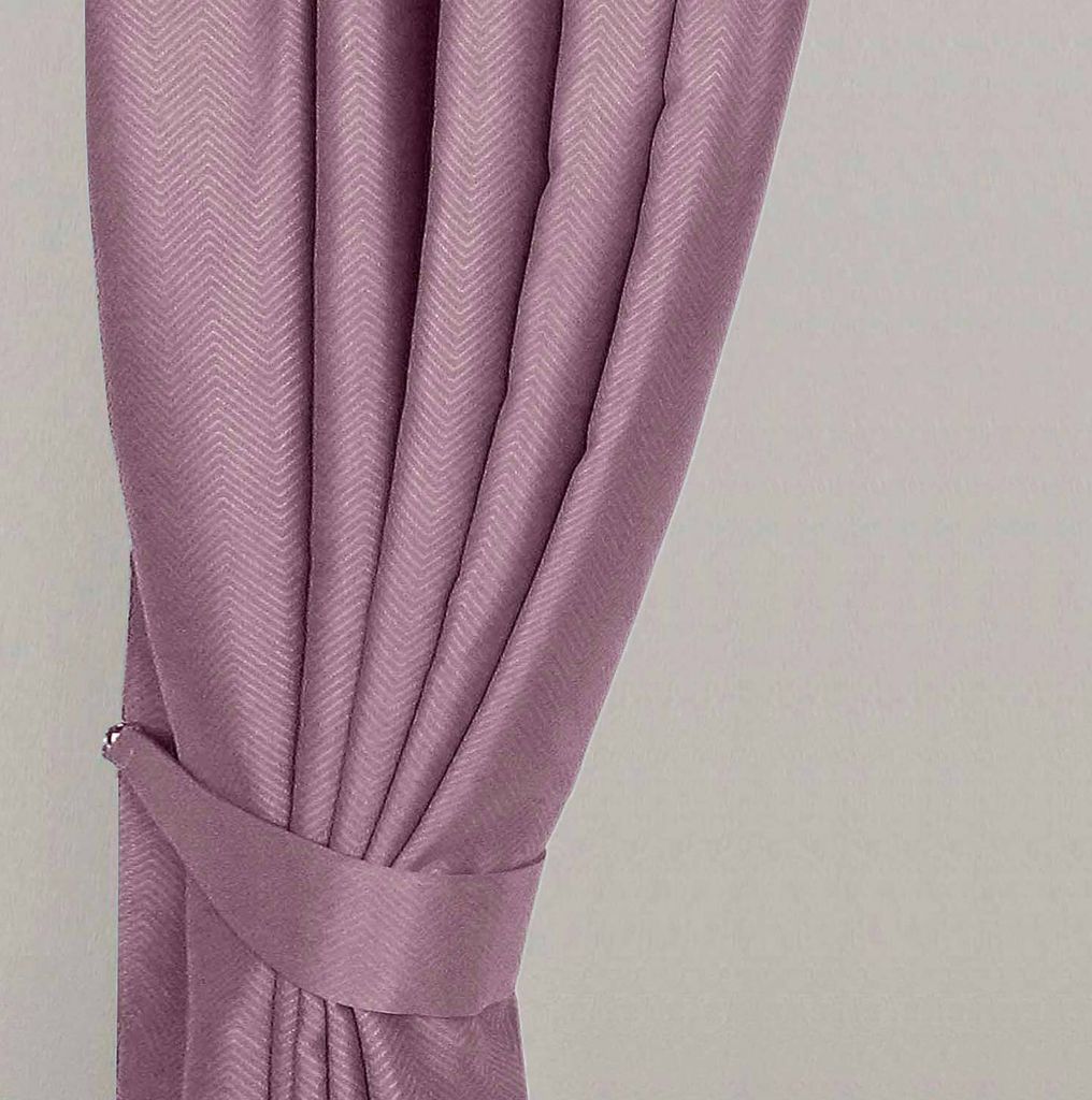 HOMESCAPES Raffhalter für Verdunklungsvorhang, Chevron, Rosa, Zwei Stück