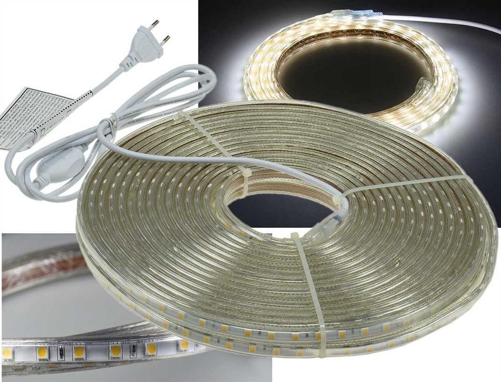 ChiliTec LED-Stripe Ultra-Bright 230V, 20m 630 Lumen/Meter, weiß