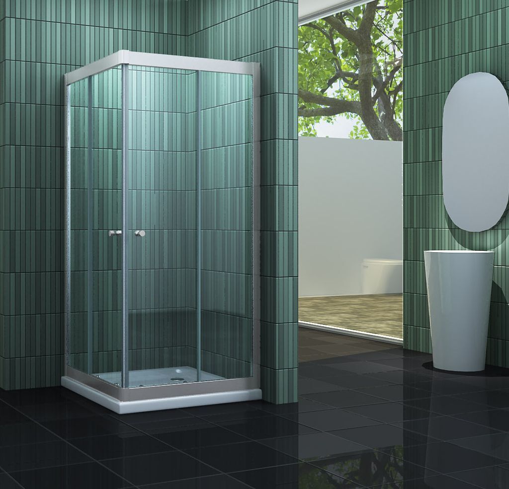 Duschkabine FRAME-Q 80 x 80 x 195 cm ohne Duschtasse