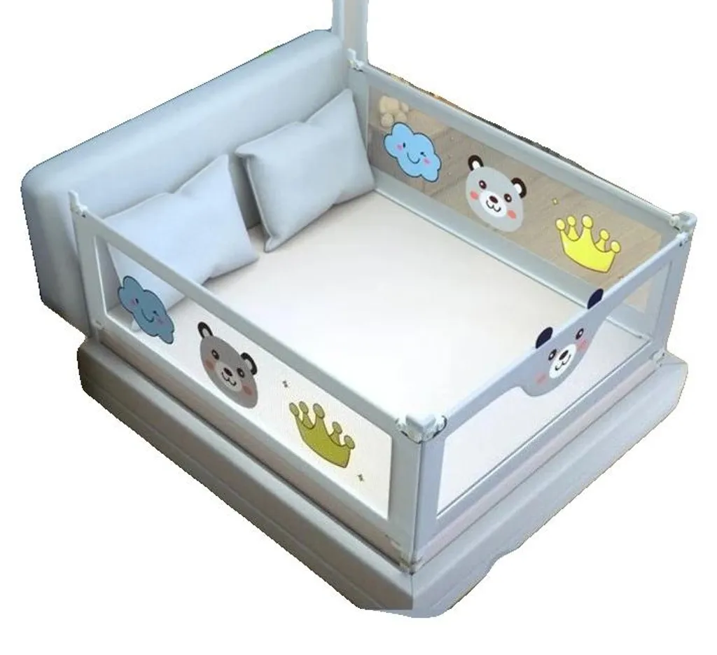 Séparateur de lit pour tout-petits 1,5m gris pour transition lit d'enfant
