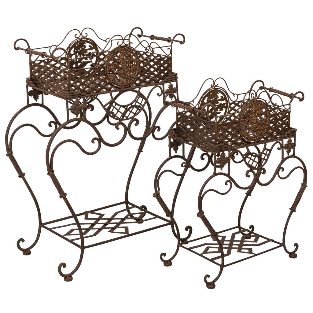 Paar Pflanzgefäß Pflanzbehälter Hochbeet Pflanzkübel Garten Antik-Stil