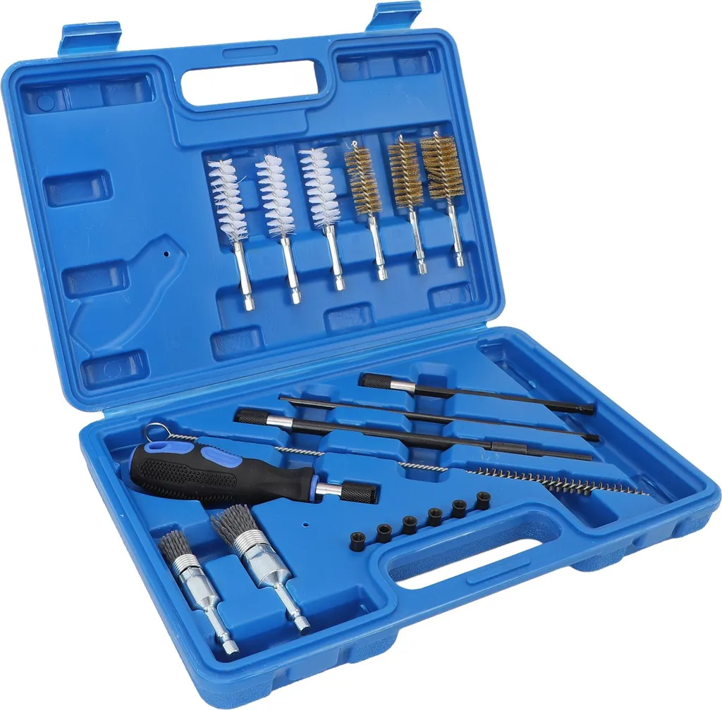 Coffret brosses nettoyage puits injecteurs diesel universel 19 pcs