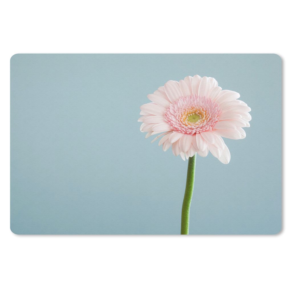 MuchoWow Schreibtischunterlage Blumen - Rosa - Makro 60x40 cm - XXL Mauspad - Großes Mauspad