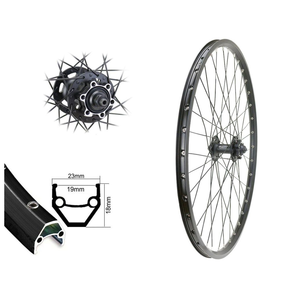 Vorderrad 28 / 29 " MTB Disc DC19 schwarz Shimano Deore XT M756 Scheibenbremse