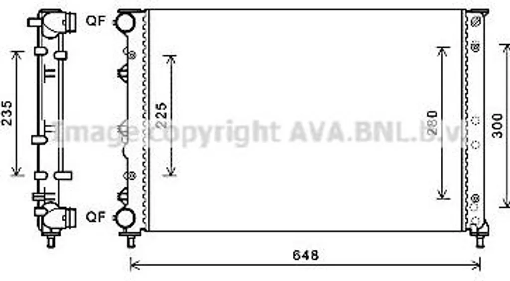 AVA AL2144 Radiateur Moteur OE 50502127 pour Alfa Romeo 147 Essence