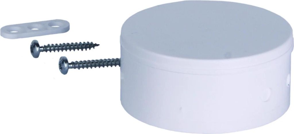 Pollmann Deckenverteilerdose Ø70 x 32mm weiß, mit Deckel, 1 Stk.