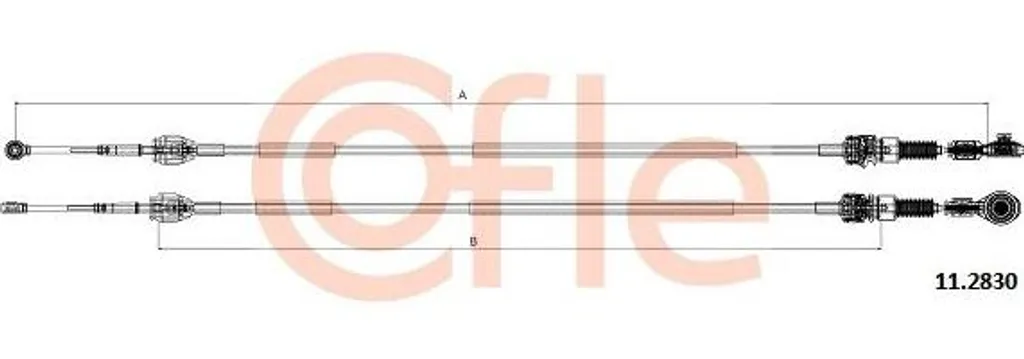 Câble de sélecteur COFLE 11.2830 haute durabilité pour OE 8200118741