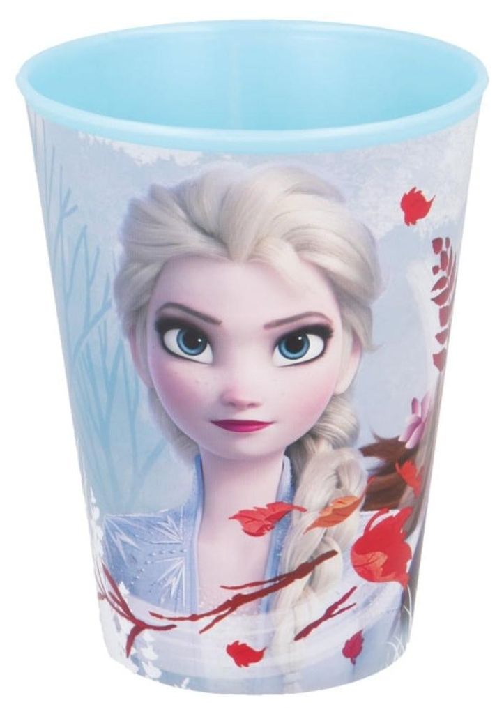 4 x tazza per bambini 260 ml Frozen in vetro plastica senza Immagine del prodotto 