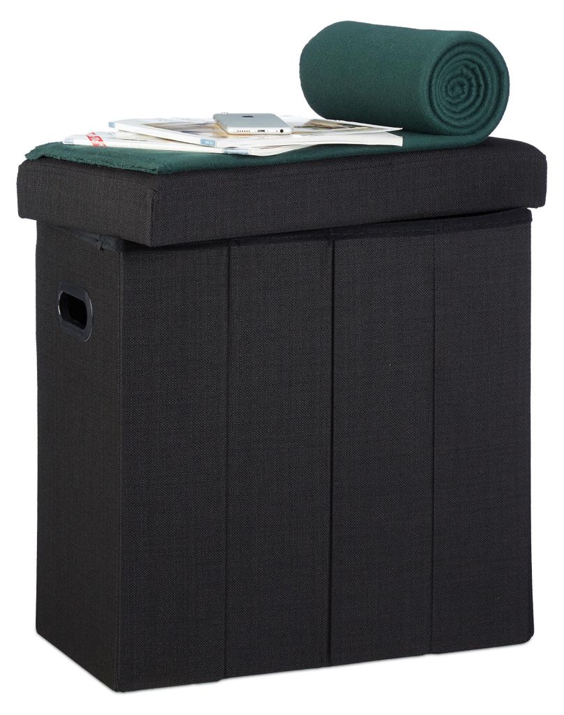 Relaxdays Faltbarer Sitzhocker, HxBxT: 49,5 x 46 x 25,5 cm, Produktbild  KI-generiertes Bild