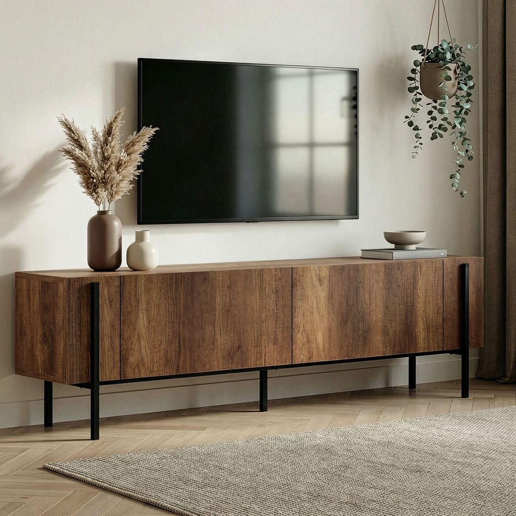 Skye Decor, kvalitný TV stolík, barokový orech a čierna, Obrázok produktu 