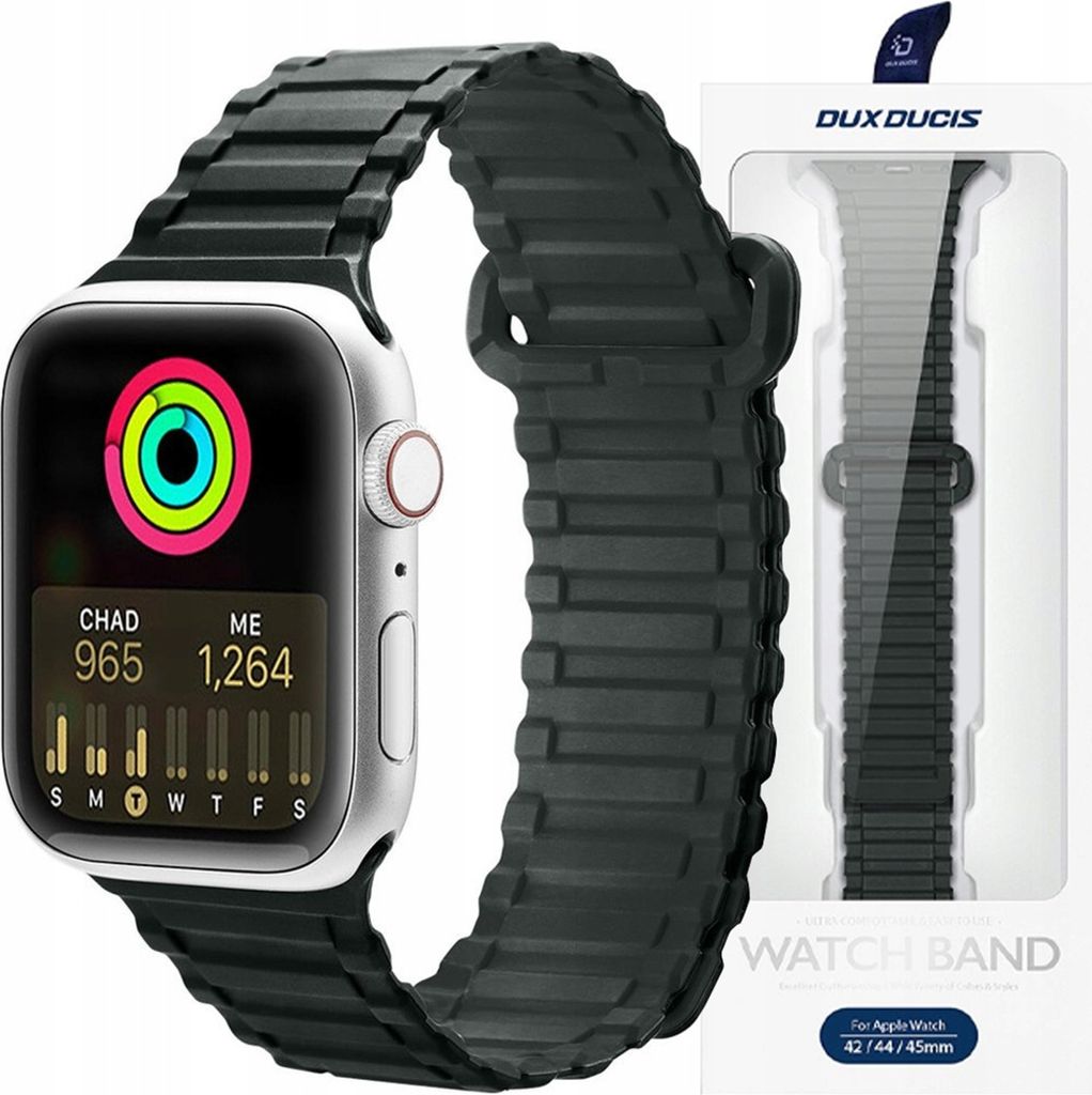 Dux Ducis Strap (Armor Version) Apple Watch Ultra, SE, 9, 8, 7, 6, 5, 4, 3, 2, 1 (49, 45, 44, 42 mm) Silikon Magnetarmband Grün