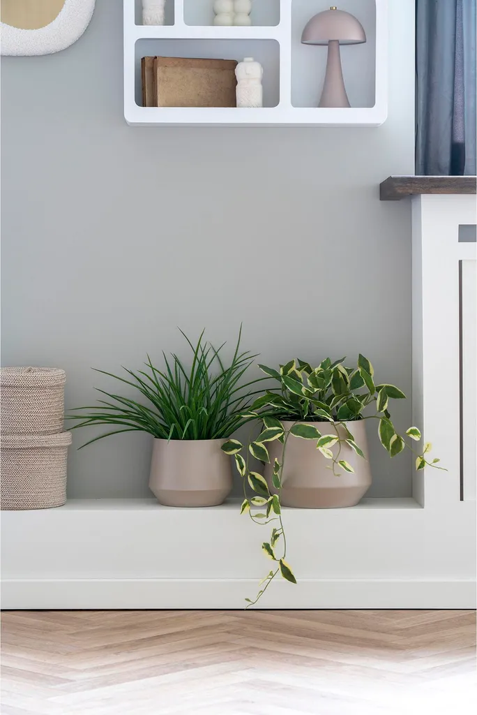 Trofa pot de fleurs set de 2 sable en céramique pour plante - 3