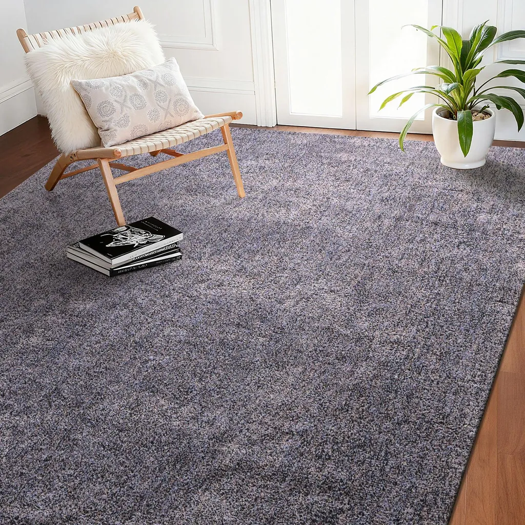 Tapis de Sol pour Chambre et Bureau - Poils Courts Doux 243x304 cm Gris