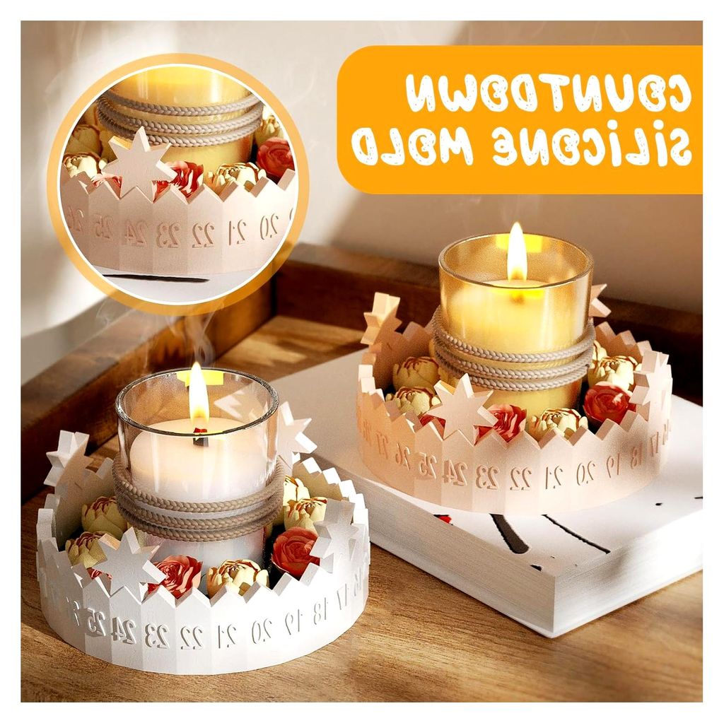 Silikon Gießformen für Adventskranz und Adventskalender