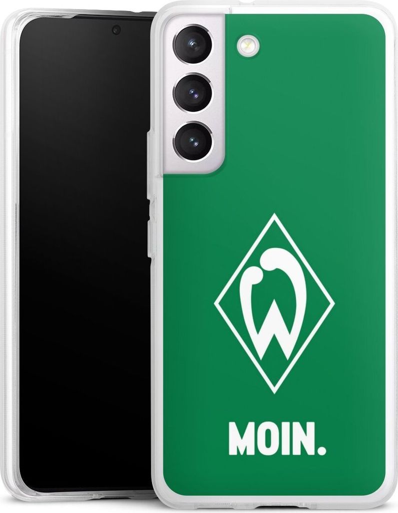 DeinDesign Handyhülle für Samsung Galaxy S22 Silikon Hülle Case Smartphone Schutzhülle Moin Offizielles Lizenzprodukt SV Werder Bremen