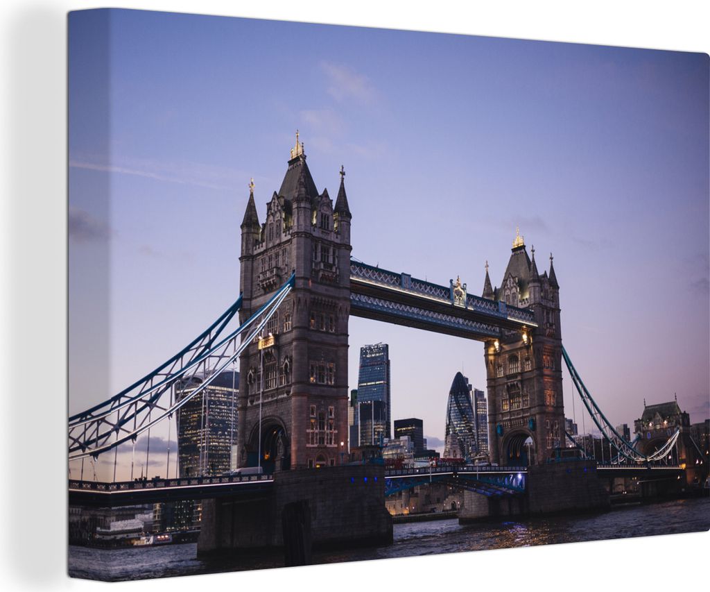 OneMillionCanvasses - Leinwandbilder - 140x90 cm, London - Tower Bridge, Wandbilder Kunstdruck Wanddekoration