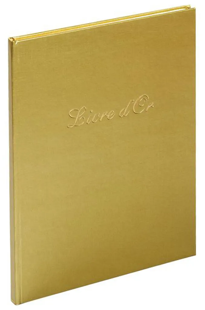 Livre d'Or Doré Exacompta 270x220 mm à Couverture Rigide et 100 Pages