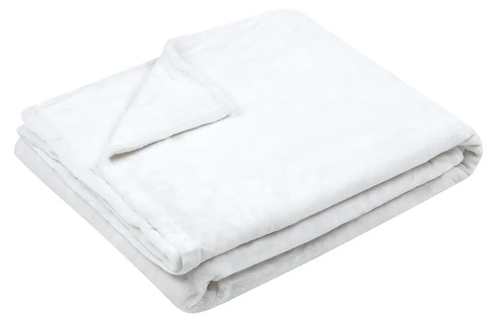 Plaid uni Doudou en polaire douce - Couverture cocooning 130 x 160 cm