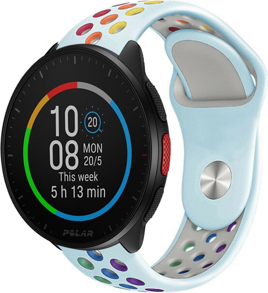 Strap-it Polar Pacer Sportarmband (Hellblau/Bunt)