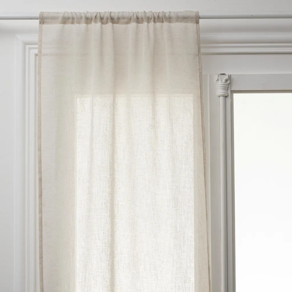 Set 2 Tende Fred Atmosphera 60x90 cm Effetto Lino per Finestre e Vetrage