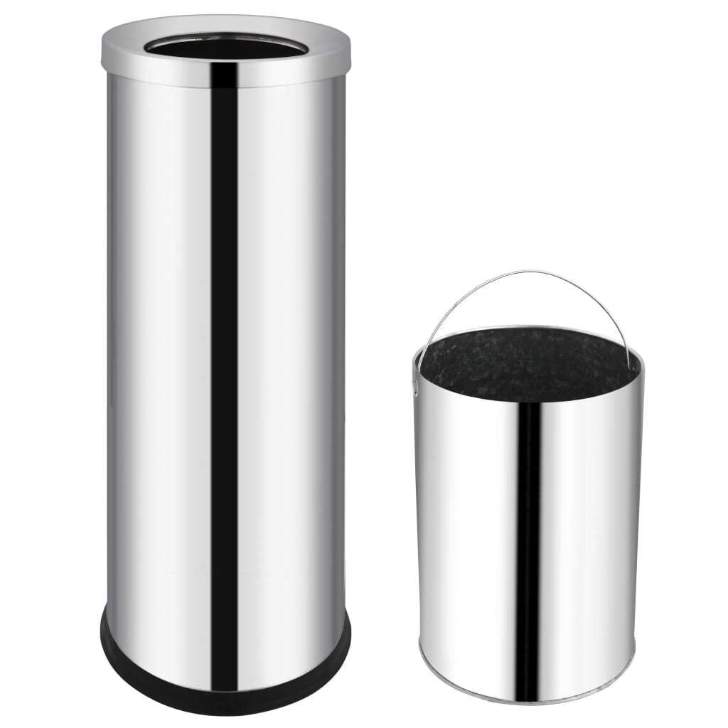vidaXL Poubelle Hôtel inox 32 L Image du produit 