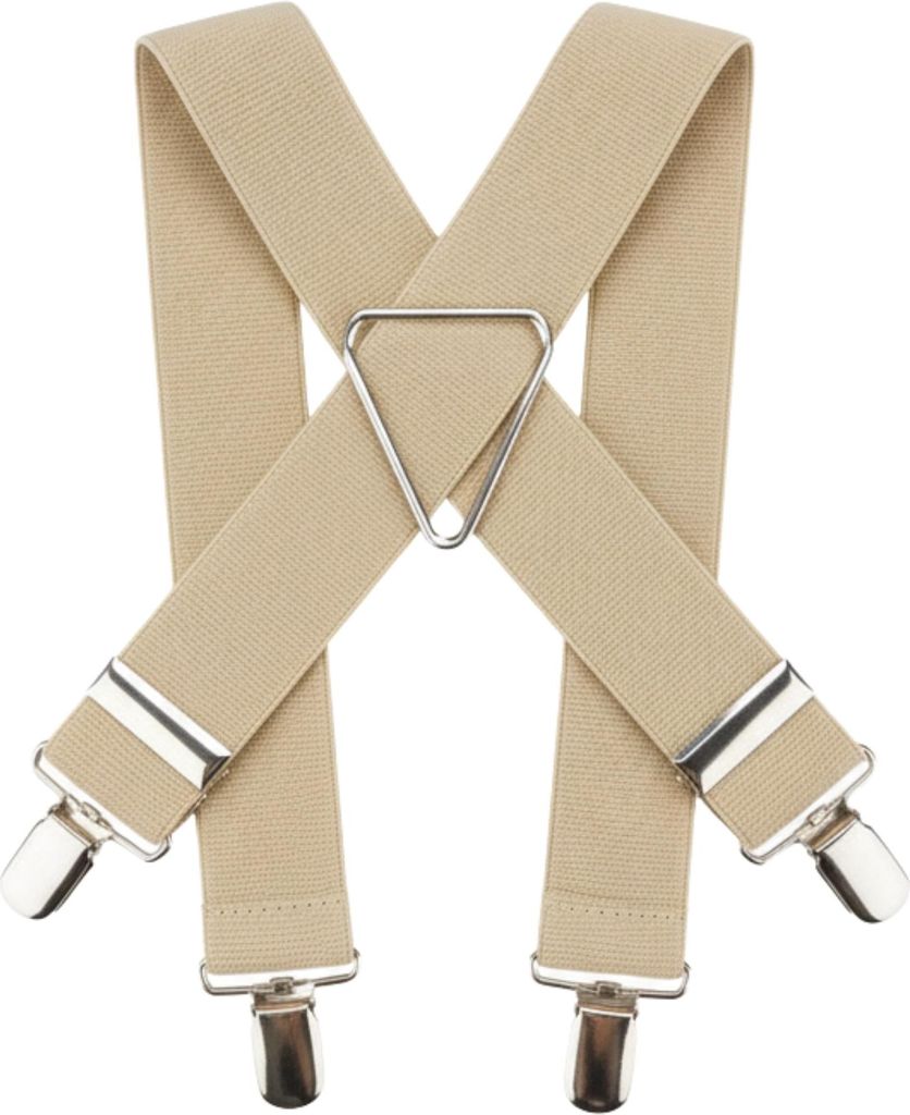Hosenträger / Strumpfhalter Breite 3,5 cm Länge 125 cm X-Bac Ecru Unisize Diademita