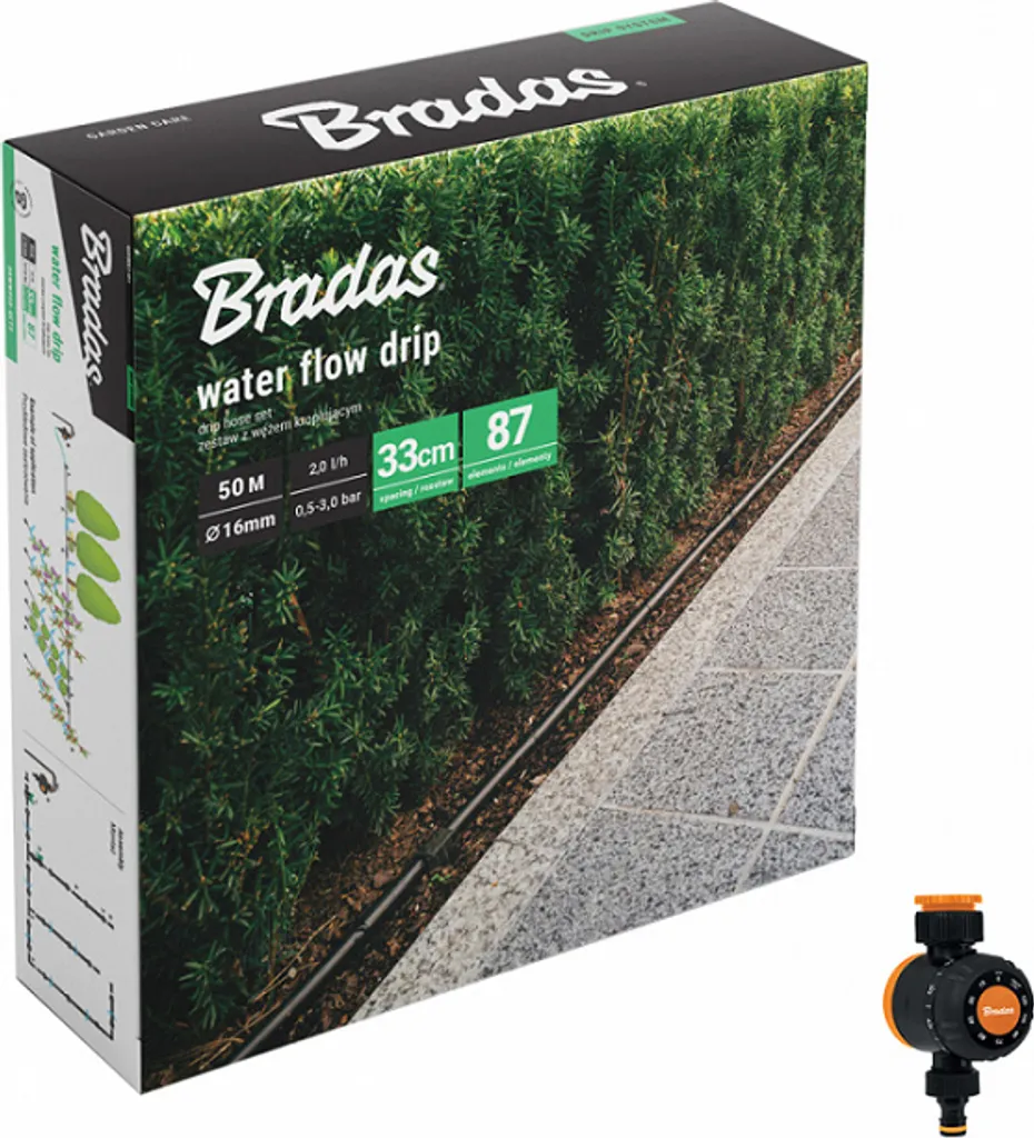 Système d'irrigation goutte à goutte Bradas Water Flow Drip de 50m - 7