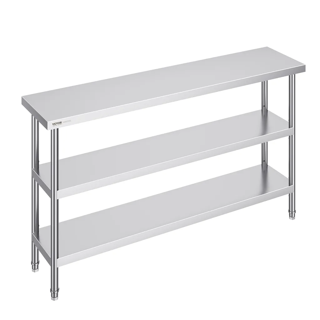Tavolo Preparazione Alimentare VEVOR 1524mm | Acciaio Inox Commerciale