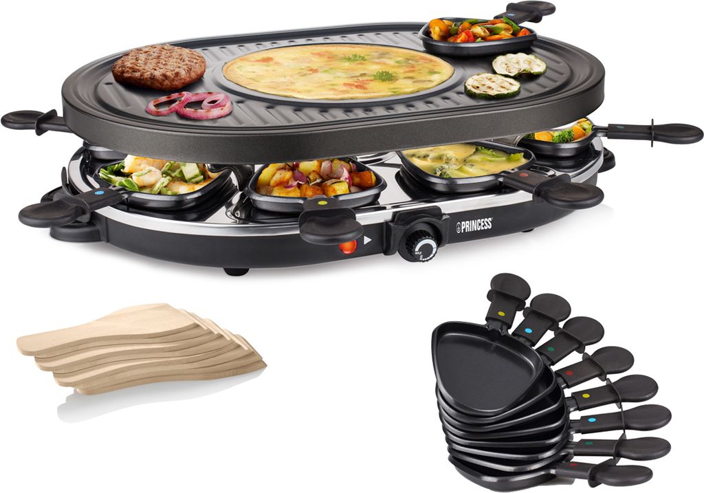 Princess 162700 Raclette 8 Grill owalny Party Zdjęcie produktu 