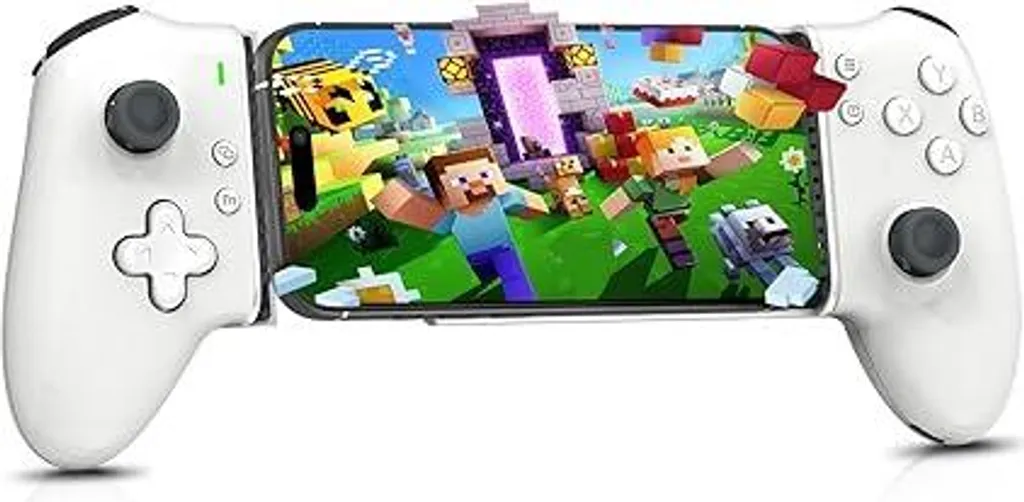 Shiptree Mobile Gaming Controller, controller wireless per cellulari iPhone/Android, X-BOX, PS4, con effetto Hall e trigger, Bluetooth – per M-inecraft, Call of Duty Mobile e altro, bianco