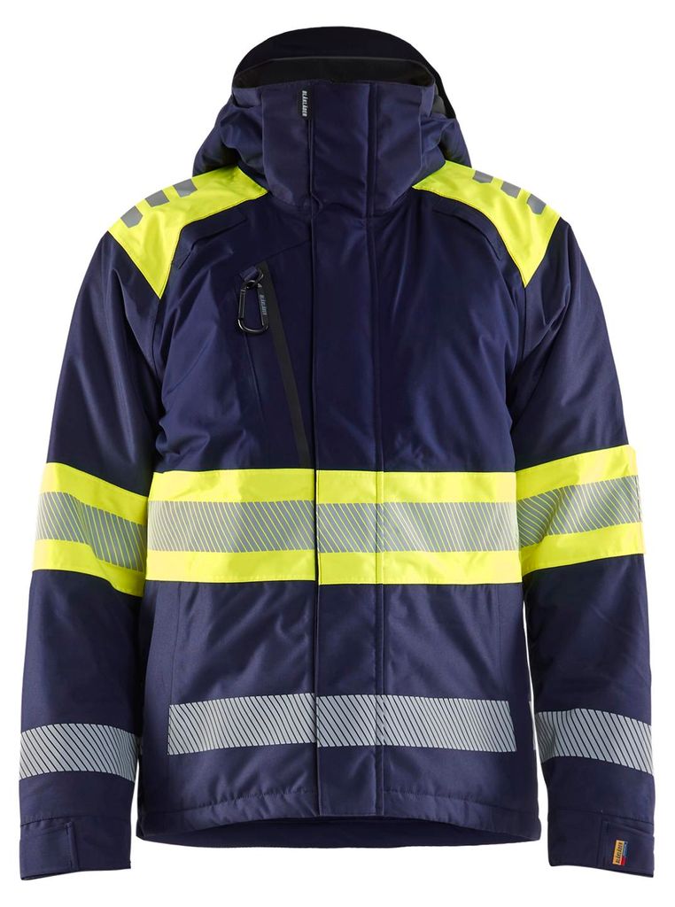 Blakläder High Vis Winterjacke 4480, Farbe:Marineblau/ High Vis Gelb, Größe:XXL