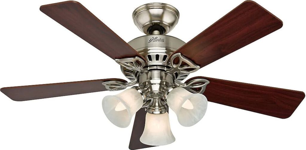 Deckenventilator mit Beleuchtung und Zugketten Beacon Hill 107 cm Nickel