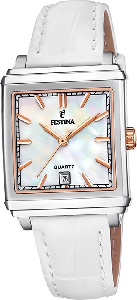 Orologio Festina Donna Bianco D2UF20682/1 - Eleganza in Pelle Originale
