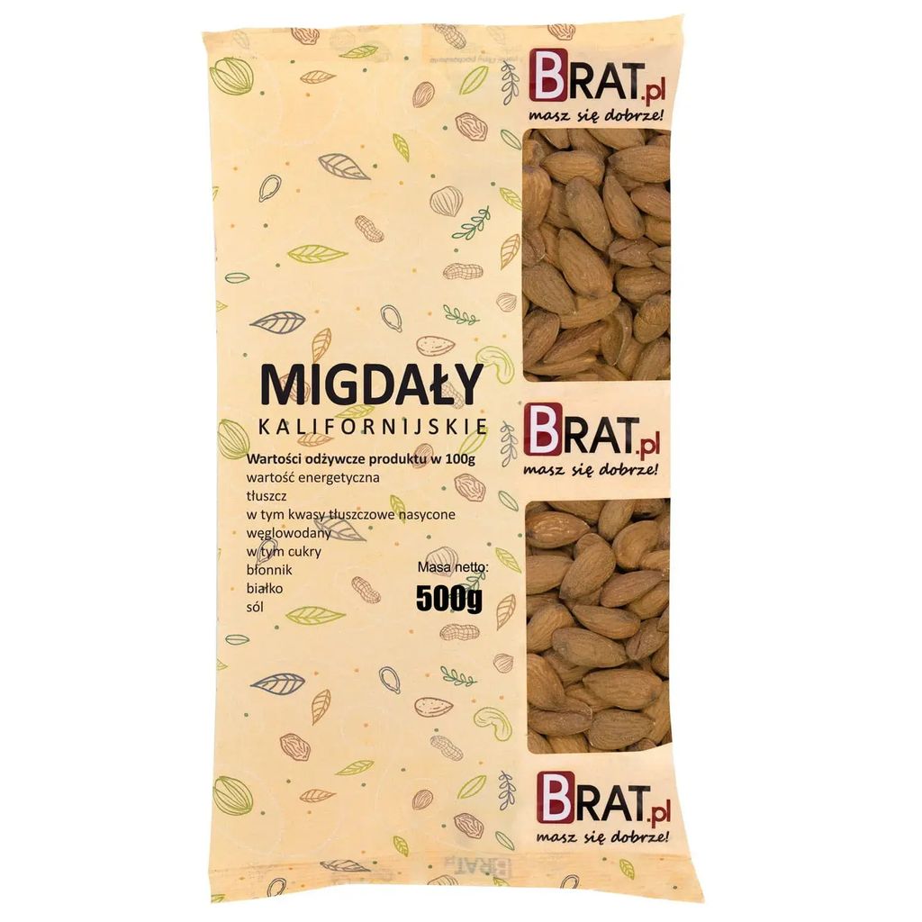 Kalifornské mandle 500g Brat.pl Obrázok produktu 
