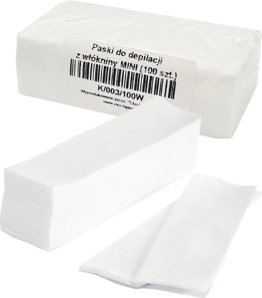 100 Pezzi Strisce Depilatorie TNT Mini 3x10 cm - Supporto Epilazione Viso