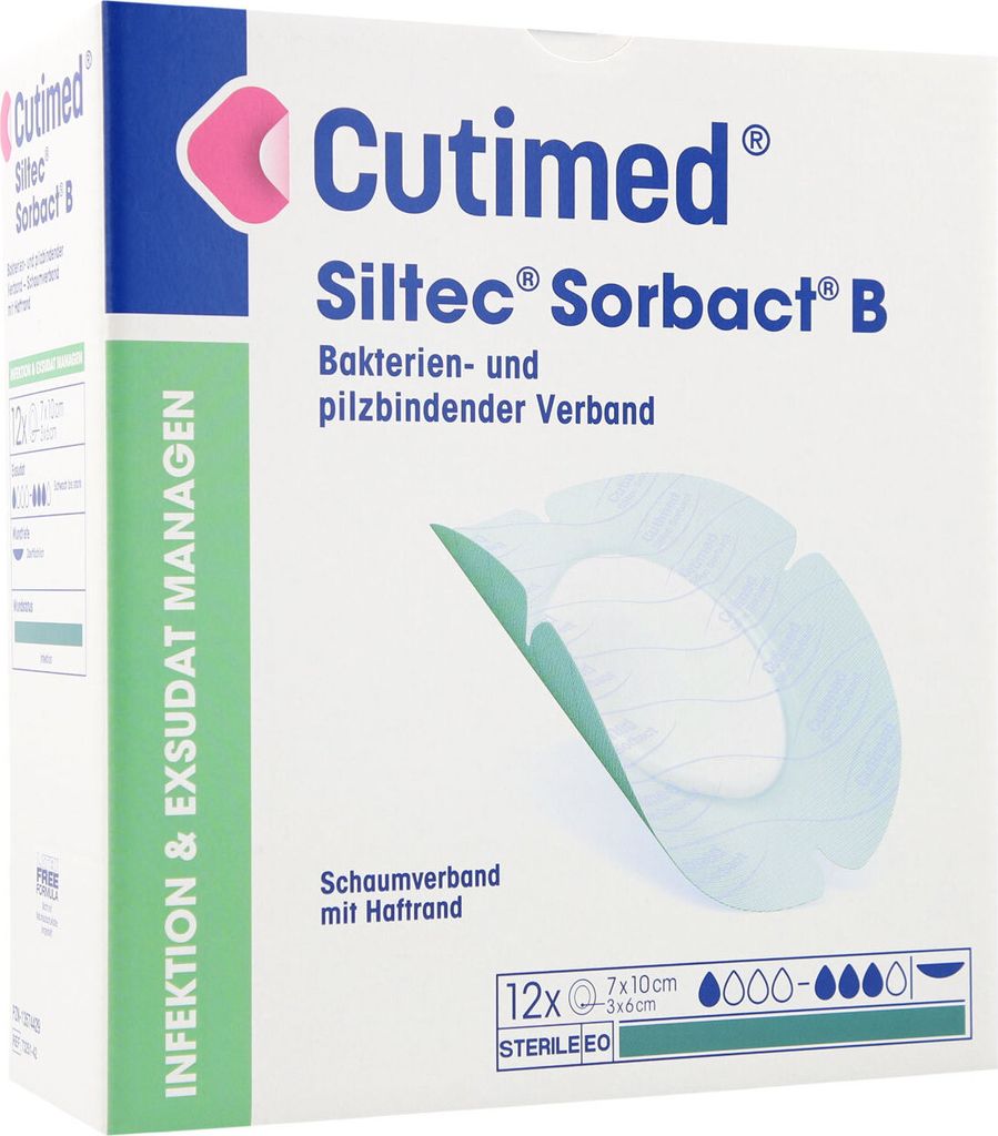 Cutimed Siltec Sorbact Wundverband, 7x10 cm, antibakteriell |