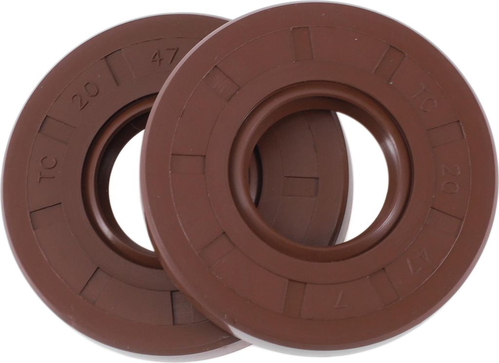 Universelle Öldichtung TC Dichtungsring Rotationswellendichtung 20x47x7mm Hochdruck FKM Gummi Braun 2 Stück