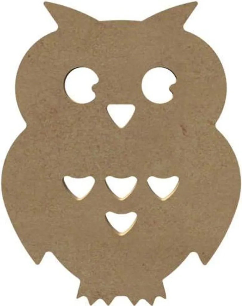 Chouette décorative multicolore 38 cm en bois écoresponsable Gomille