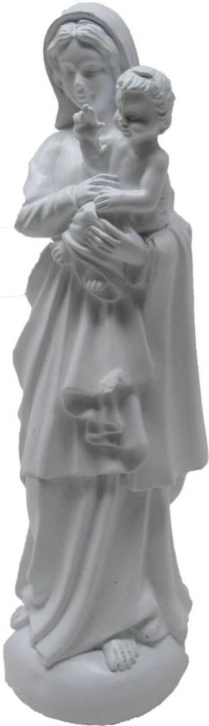 Weiße Figur heilige Madonna mit Kind 20cm Produktbild 