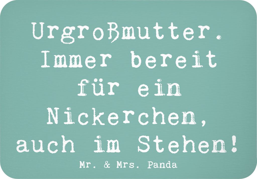 Mr. & Mrs. Panda magnet Spruch Urgroßmutter Nickerchen - Meeresbrise - Geschenk, Geburtstage, haftmagnet, Ahnen, whiteboardmagnet, designmagnet, R...