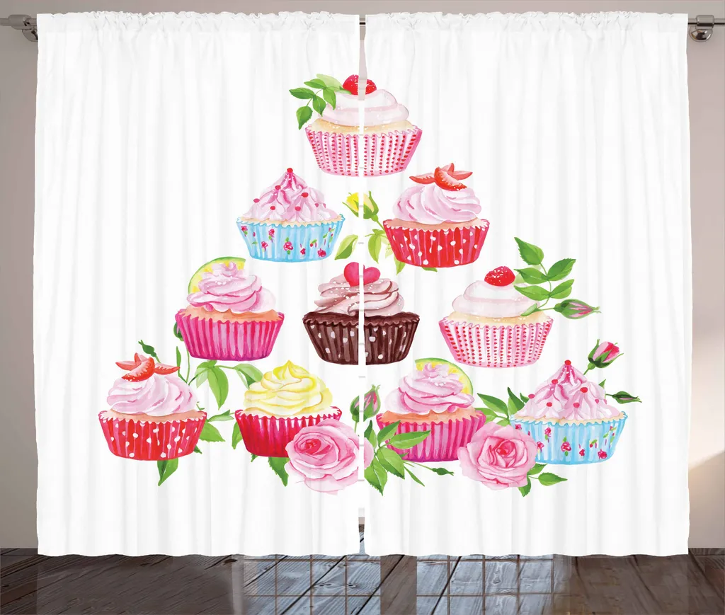Tenda Artistica Cupcake ABAKUHAUS 280x175 cm - Espressione di Stile