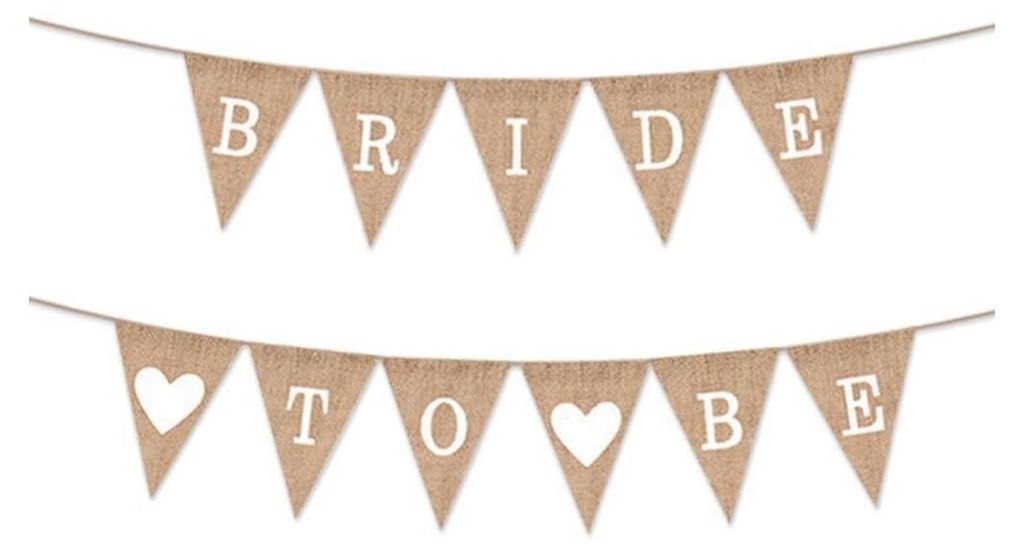 Bride To Be JGA Girlande Jute Banner Hochzeit Deko Produktbild 