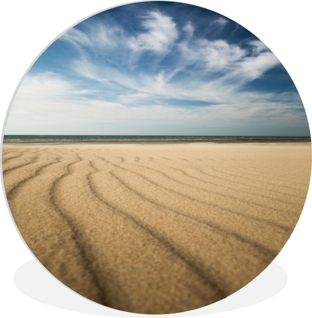 MuchoWow Rundes Wandbild - Runde Bilder Europa - Strand - Wolken Ø 60 cm Kreis Wanddekoration Kunststoff - Wandkreis - Wandschmuck - Wand Kreis ...
