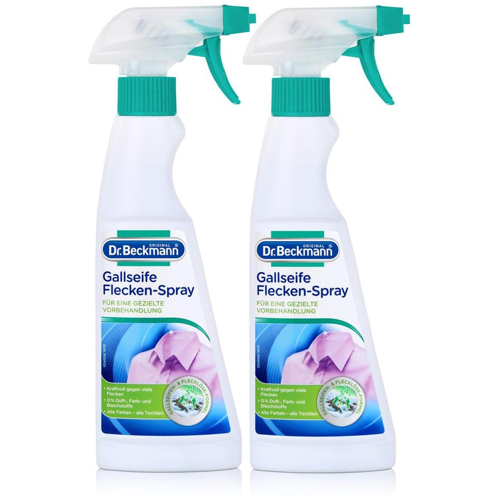 2x Dr. Beckmann Gallseife Flecken-Spray 250 ml - Alle Farben - alle Textilien