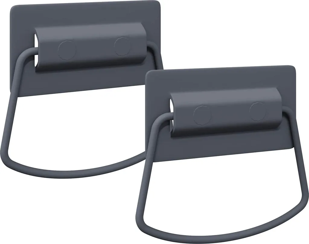 SYFAX™ Set 2 Maniglie Antracite 85x45mm Metallo per Armadi e Mobili