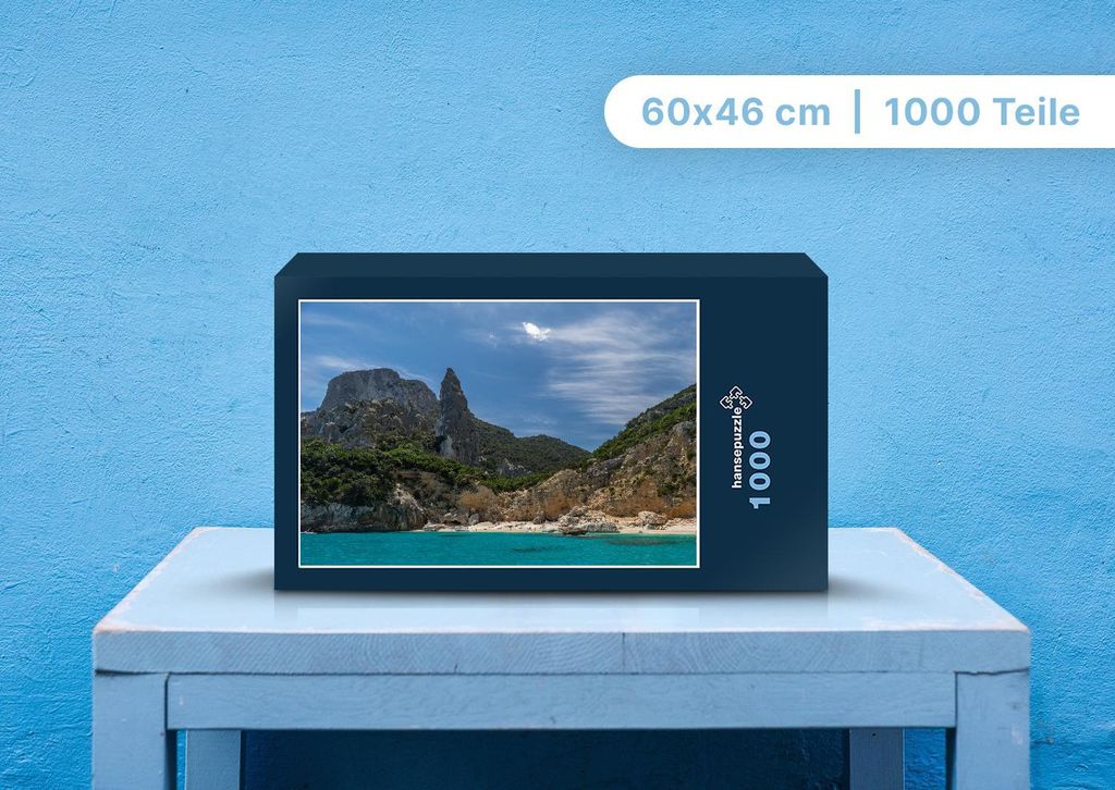 hansepuzzle 100041 - Meeresbucht Puzzle, 1000 Teile, Natur, 60,0 x 46,0cm mit hochwertiger Aufbewahrung, Kartonbox und wiederverschließbarem Beutel