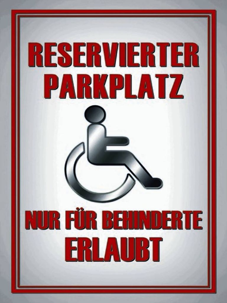 vianmo Holzschild 40x30 cm Parken Parkplatz nur für Behinderte